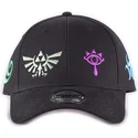 schwarze-verstellbare-curved-cap-triforce-farbsymbole-the-legend-of-zelda-von-difuzed