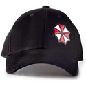 schwarze-verstellbare-kappe-mit-gebogenem-schirm-umbrella-corporation-resident-evil-von-difuzed