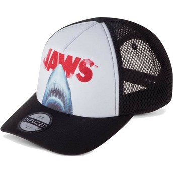 Difuzed Jaws White and Black Snapback Trucker Hat