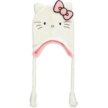 Difuzed Hello Kitty White and Pink Sherpa Beanie