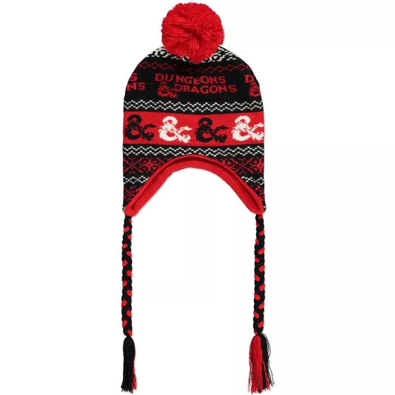 difuzed-dungeons-and-dragons-red-and-black-sherpa-beanie