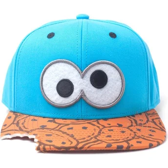 blaue-und-braune-flatcap-snapback-krumelmonster-cookie-bite-sesamstrasse-von-difuzed