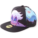 schwarze-flache-snapback-kappe-ursula-arielle-die-meerjungfrau-disney-von-difuzed