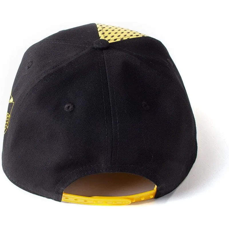 schwarze-und-gelbe-flache-snapback-kappe-pikachu-block-pokemon-von-difuzed