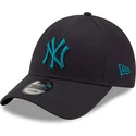 mutzen-gebogen-marineblau-verstellbares-band-9forty-league-essential-der-new-york-yankees-mlb-von-new-era