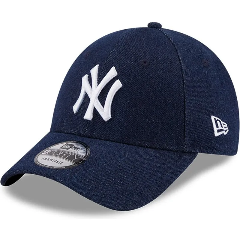 mutzen-gebogen-marineblau-verstellbares-band-9forty-denim-der-new-york-yankees-mlb-von-new-era