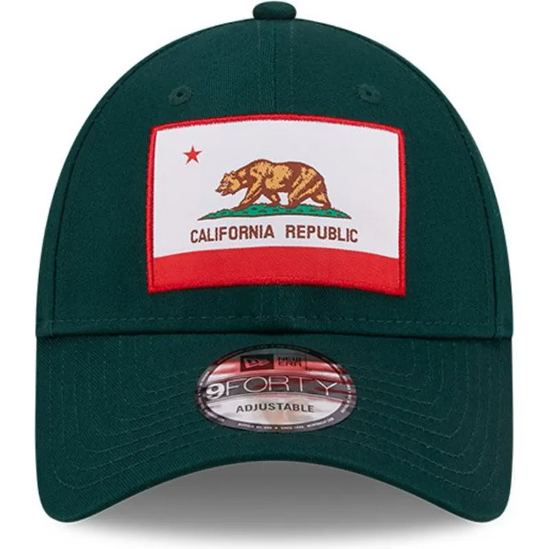 mutzen-gebogen-grun-verstellbares-band-9forty-us-state-der-california-republic-von-new-era