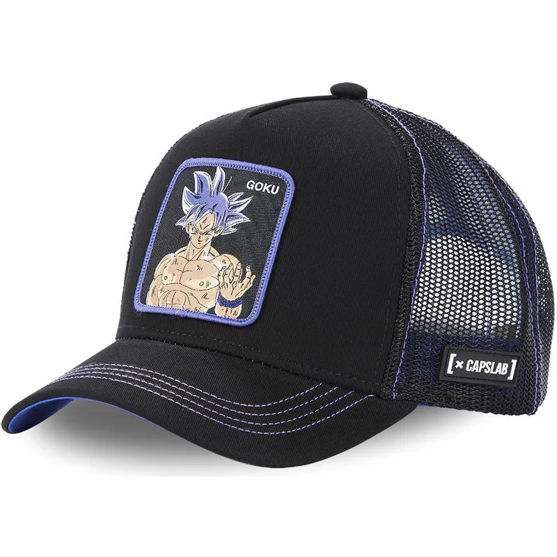 mutzen-gebogen-schwarz-snapback-son-goku-dragon-ball-von-capslab mutzen-gebogen-schwarz-snapback-son-goku-dragon-ball-von-capslab