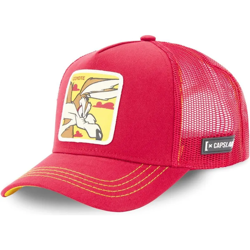 mutzen-gebogen-rot-snapback-kojote-looney-tunes-von-capslab mutzen-gebogen-rot-snapback-kojote-looney-tunes-von-capslab