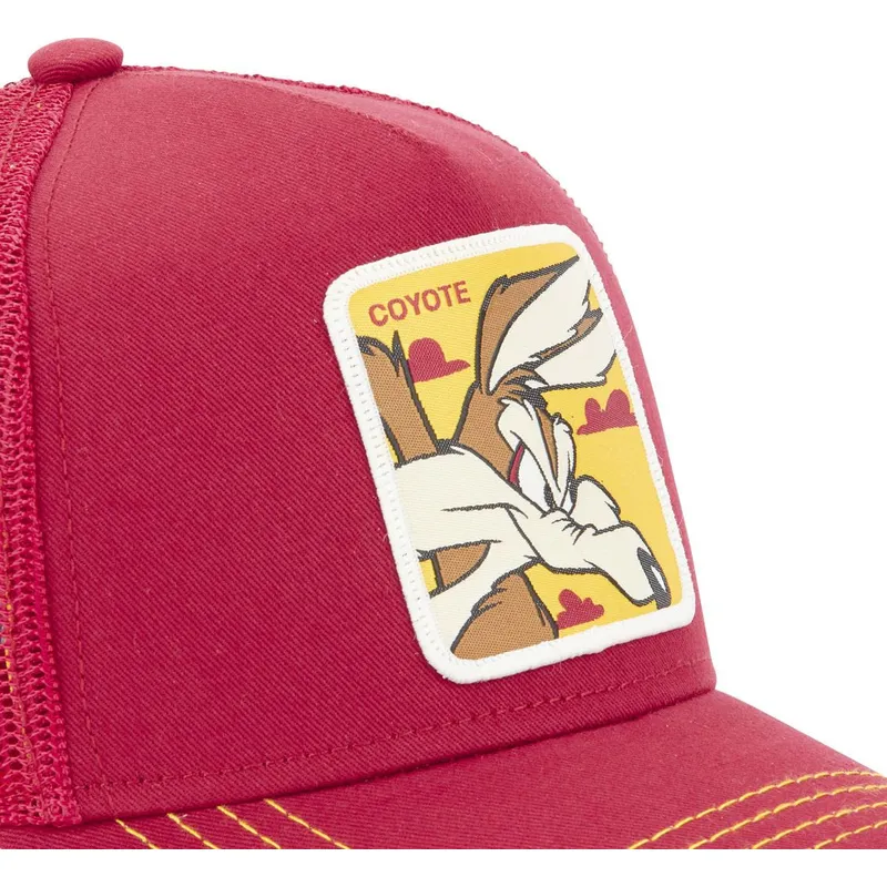 mutzen-gebogen-rot-snapback-kojote-looney-tunes-von-capslab mutzen-gebogen-rot-snapback-kojote-looney-tunes-von-capslab