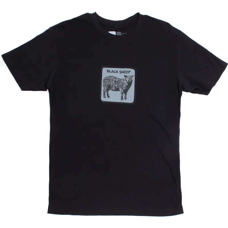 t-shirt-kurzarm-schwarz-der-manga-corta-negra-oveja-black-sheep-herd-me-the-farm-the-farm-von-goorin-bros