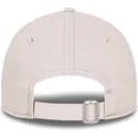 beige-verstellbare-kinder-cap-mit-gebogenem-schirm-und-braunem-logo-9forty-league-essential-der-new-york-yankees-mlb-von-new-era