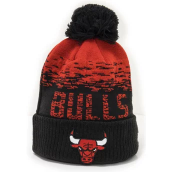New Era Sport Cuff Chicago Bulls NBA Black and Red Beanie with Pompom
