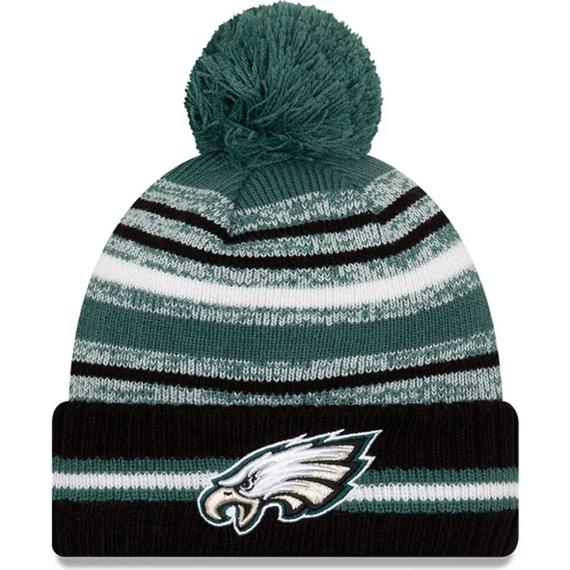 mutzen-pompon-grun-negro-sport-sideline-der-philadelphia-eagles-nfl-von-new-era