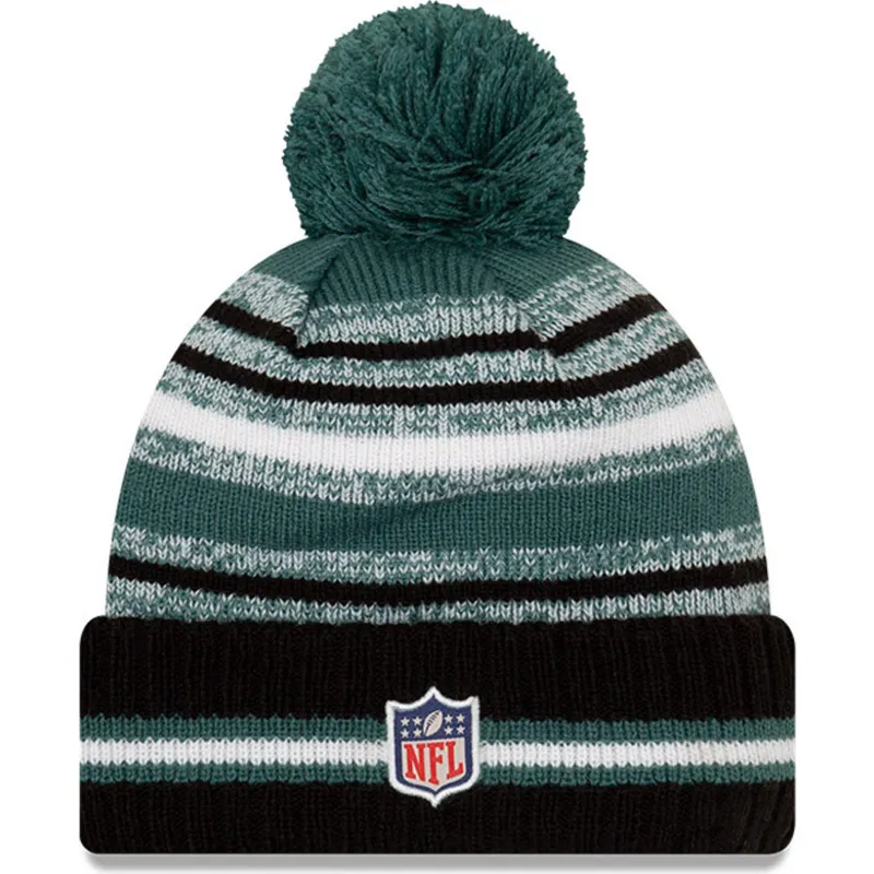 mutzen-pompon-grun-negro-sport-sideline-der-philadelphia-eagles-nfl-von-new-era