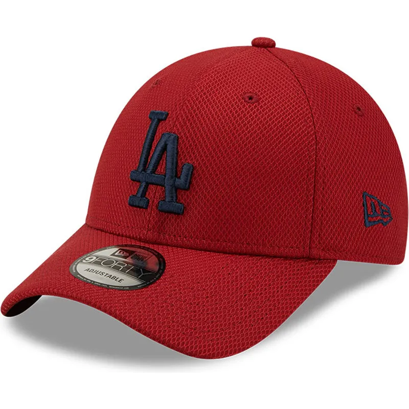 mutzen-gebogen-rot-verstellbares-band-9forty-diamond-era-der-los-angeles-dodgers-mlb-von-new-era
