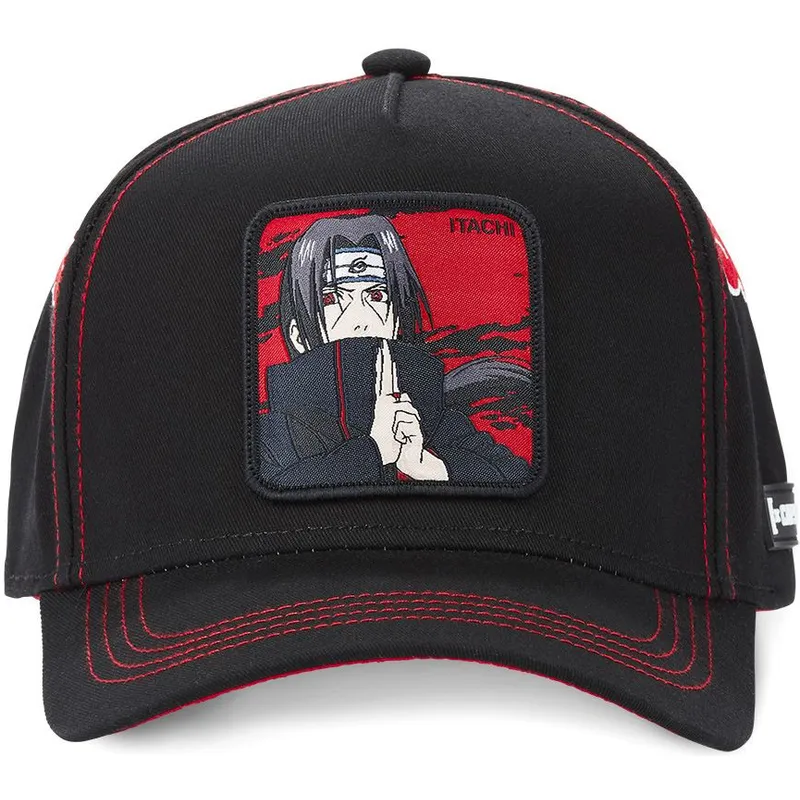 schwarze-gebogene-snapback-kappe-itachi-uchiha-aka2-naruto-von-capslab