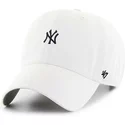 47-brand-curved-brim-clean-up-base-runner-new-york-yankees-mlb-white-adjustable-cap