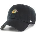 mutzen-gebogen-schwarz-verstellbares-band-clean-up-base-runner-der-chicago-blackhawks-nhl-von-47-brand