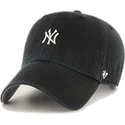 schwarze-verstellbare-curved-cap-clean-up-base-runner-der-new-york-yankees-mlb-von-47-brand