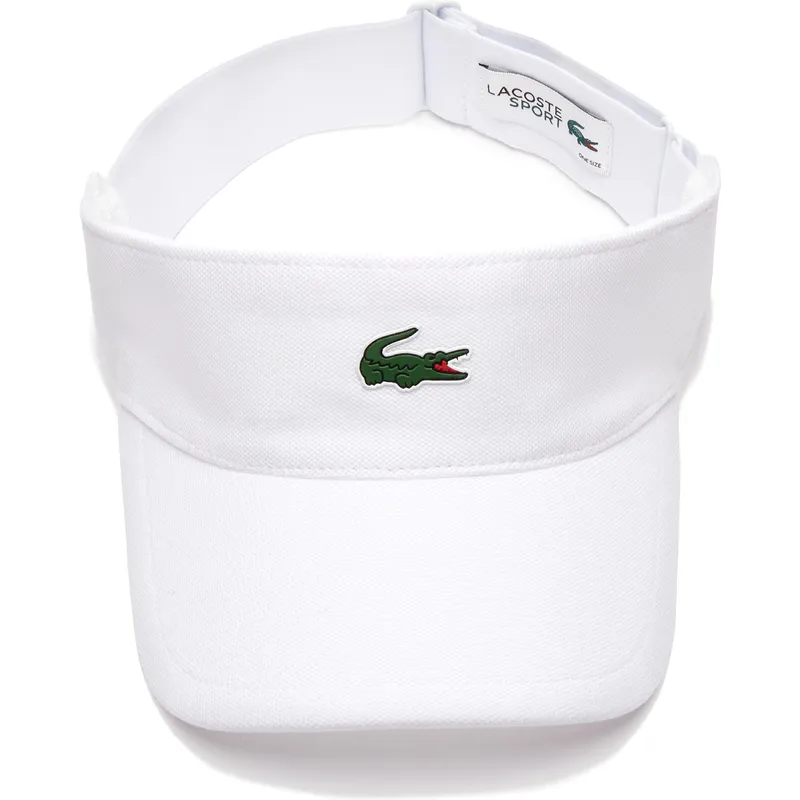 schirme-gebogen-weiss-verstellbares-band-von-lacoste schirme-gebogen-weiss-verstellbares-band-von-lacoste