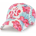 mutzen-gebogen-multicolor-verstellbares-band-clean-up-sharon-der-new-york-yankees-mlb-von-47-brand