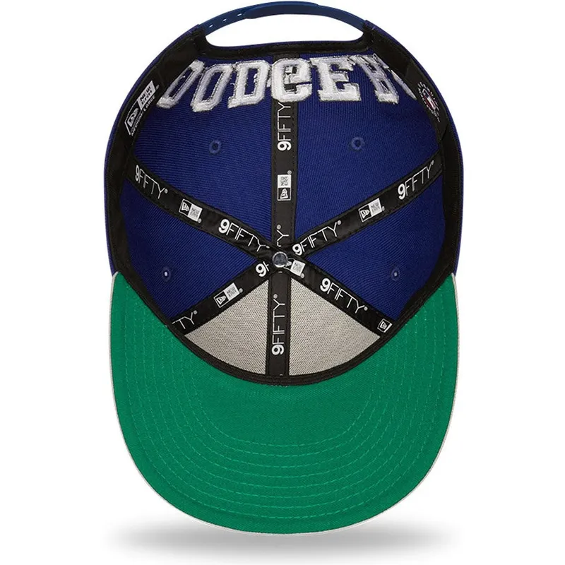 mutzen-flach-blau-snapback-9fifty-team-arch-der-los-angeles-dodgers-mlb-von-new-era