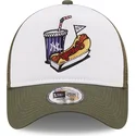 new-era-new-york-yankees-mlb-a-frame-stadium-food-hot-dog-weiss-grune-trucker-kappe