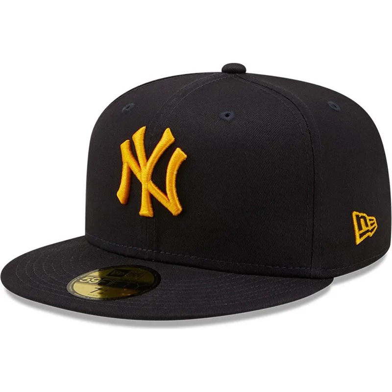 mutzen-flach-marineblau-angepasst-59fifty-league-essential-der-new-york-yankees-mlb-von-new-era