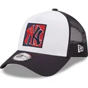 new-era-mlb-new-york-yankees-a-frame-team-patch-trucker-cap-in-weiss-und-marineblau