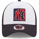 new-era-mlb-new-york-yankees-a-frame-team-patch-trucker-cap-in-weiss-und-marineblau