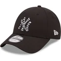 new-era-new-york-yankees-mlb-9forty-infill-verstellbare-schwarze-kappe-mit-gebogenem-schirm
