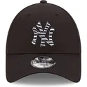 new-era-new-york-yankees-mlb-9forty-infill-verstellbare-schwarze-kappe-mit-gebogenem-schirm