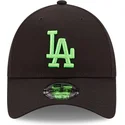 mutzen-gebogen-schwarz-verstellbares-band-9forty-neon-pack-der-los-angeles-dodgers-mlb-von-new-era