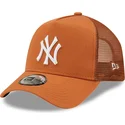 mutzen-gebogen-braun-snapback-a-frame-tonal-mesh-der-new-york-yankees-mlb-von-new-era