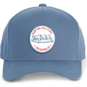 blaue-gebogene-snapback-kappe-kustom-kulture-col-ant-von-von-dutch