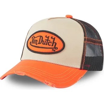 Trucker-Cap weiß, schwarz und orange SUM ORA von Von Dutch