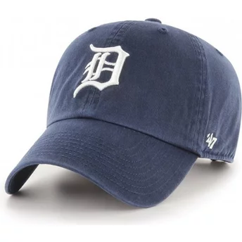47 Brand Curved Brim Detroit Tigers MLB Clean Up Cap marineblau