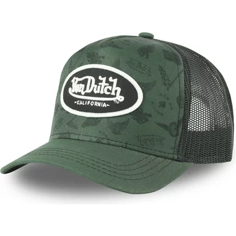 Von Dutch TAT03 Green Trucker Hat