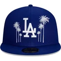 mutzen-flach-blau-angepasst-59fifty-all-star-game-palm-der-los-angeles-dodgers-mlb-von-new-era