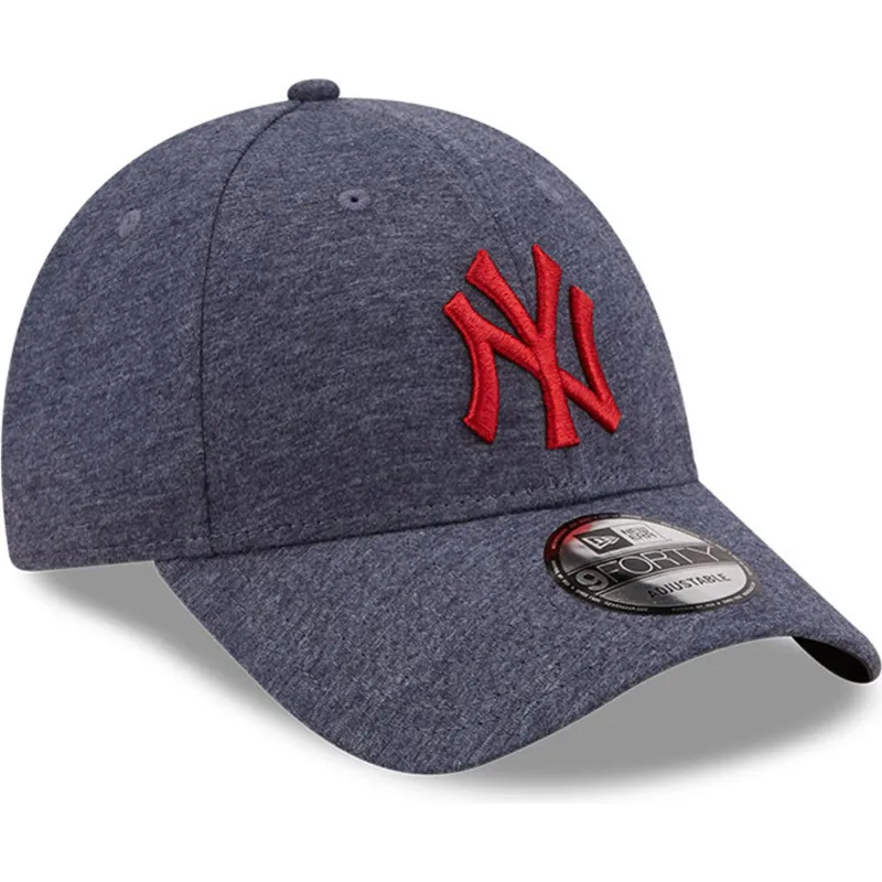 mutzen-gebogen-grau-verstellbares-band-9forty-jersey-essential-der-new-york-yankees-mlb-von-new-era
