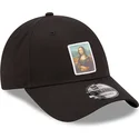 schwarze-verstellbare-9forty-kappe-mit-gebogenem-schirm-patch-mona-lisa-le-louvre-von-new-era