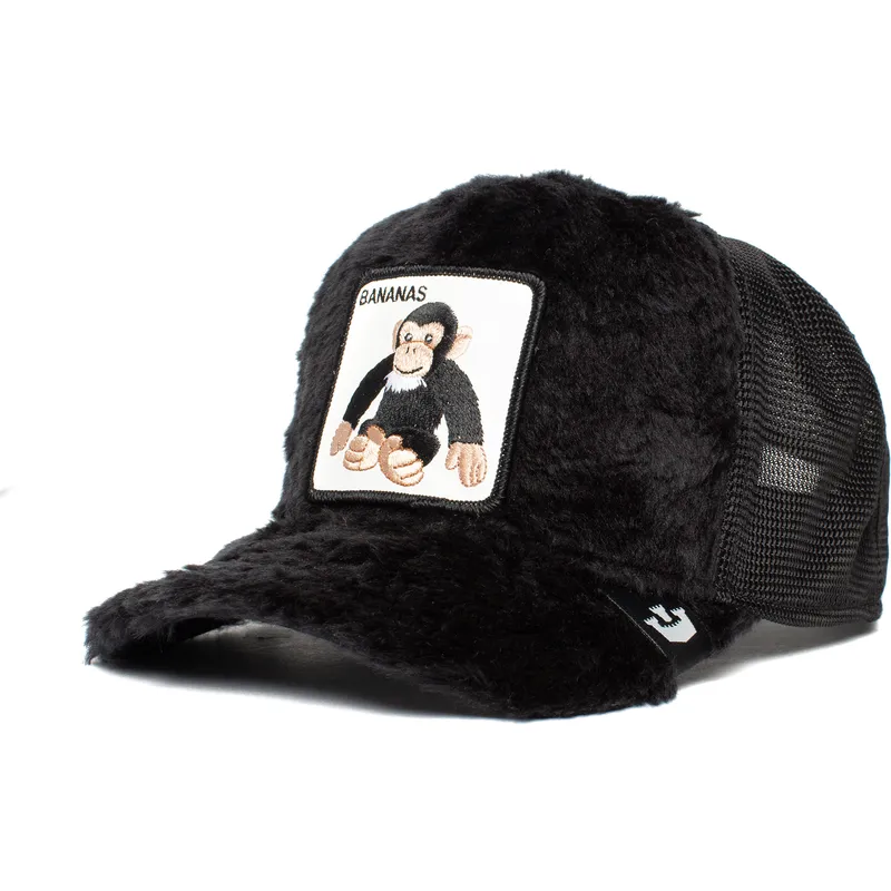 mutzen-gebogen-schwarz-snapback-fur-kinder-de-borreguillo-mono-der-peluche-bananas-little-nanner-the-farm-the-farm-von-goorin-br