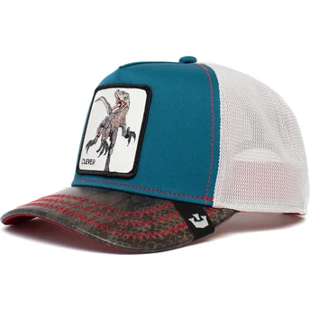 goorin-bros-truckerkappe-fur-jungen-in-blau-weiss-und-schwarz-velociraptor-clever-little-raptor-the-farm