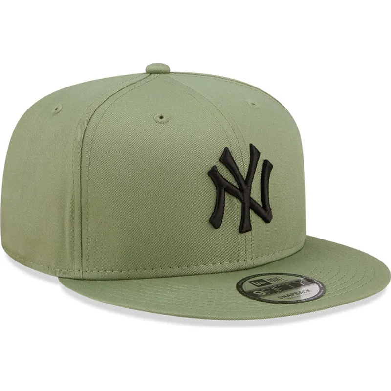 mutzen-flach-grun-snapback-negro-9fifty-league-essential-der-new-york-yankees-mlb-von-new-era