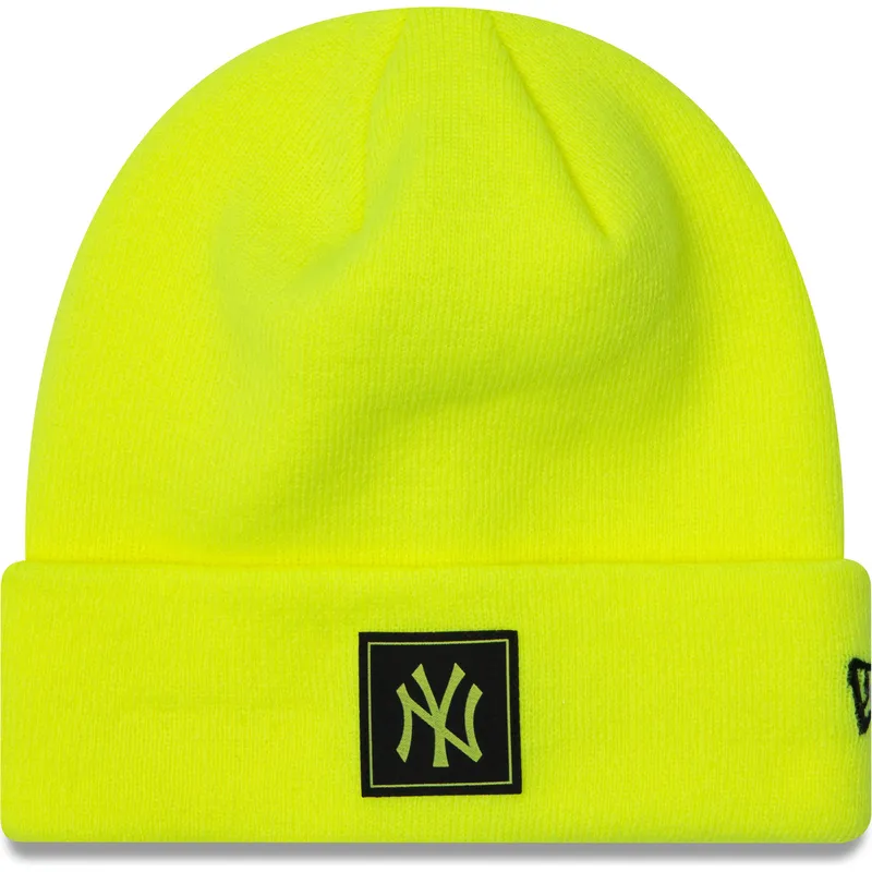mutzen-gelb-neon-team-cuff-der-new-york-yankees-mlb-von-new-era
