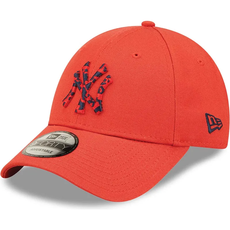 mutzen-gebogen-rot-verstellbares-band-9forty-seasonal-infill-der-new-york-yankees-mlb-von-new-era