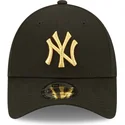 mutzen-gebogen-schwarz-verstellbares-band-dorado-9forty-metallic-der-new-york-yankees-mlb-von-new-era