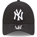 verstellbare-schwarze-9forty-the-league-melton-wool-kappe-der-new-york-yankees-mlb-von-new-era