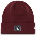 garnetfarbene-team-cuff-mutze-der-new-york-yankees-mlb-von-new-era